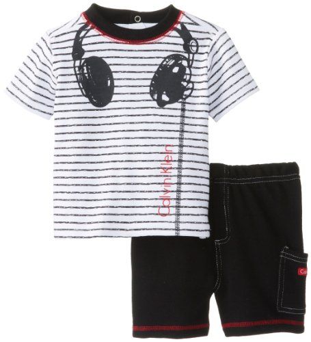 Calvin Klein 2 piece short and headphone tee set