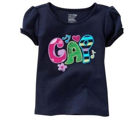 Gap Navy Multi Colour Logo Top