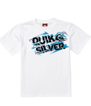 Quiksilver white logo tee