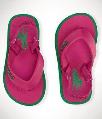 Ralph Lauren pink flip flops