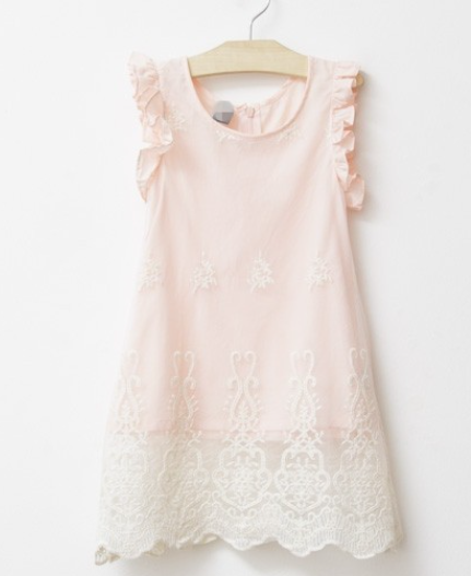 Zara Blush Pink Dress With Lace Overlay