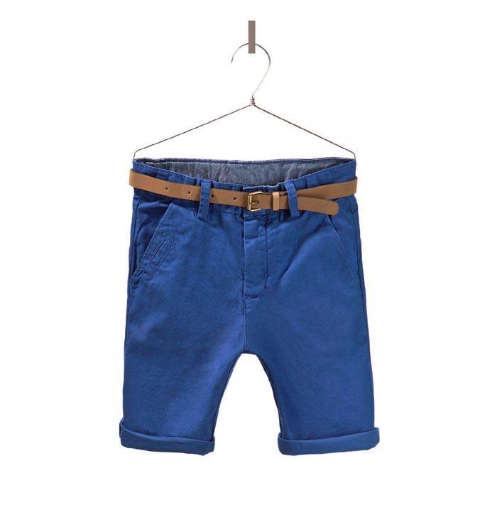 Zara Electric Blue Belted Shorts